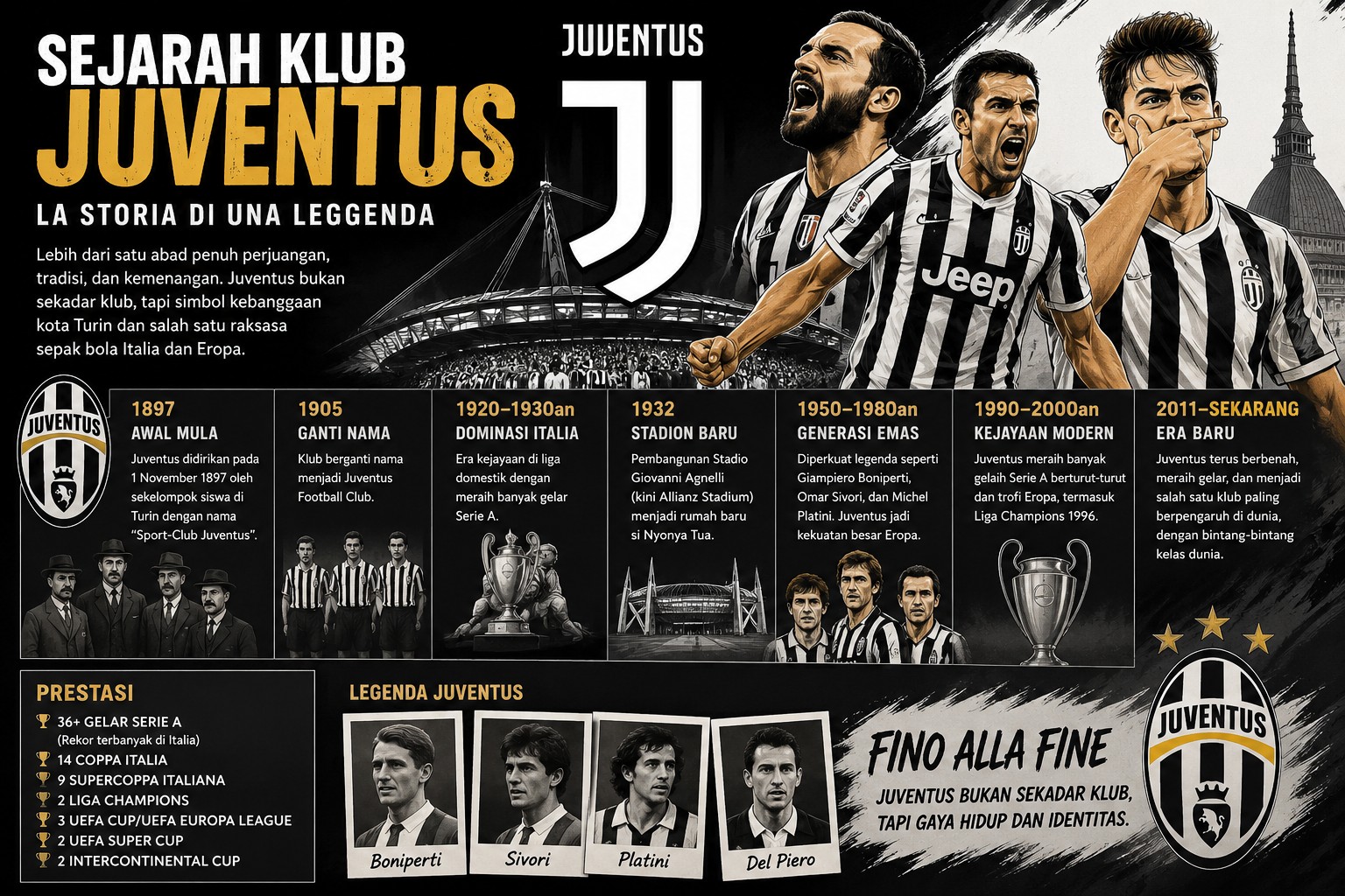 Sejarah Klub Juventus: Panduan Lengkap dari Awal Berdiri hingga Era Modern